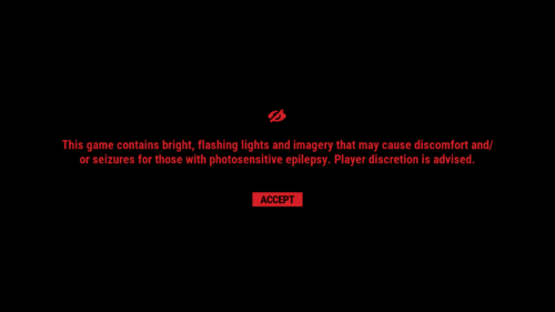 Epilepsy Warning screenshot of Reanimal video game interface.