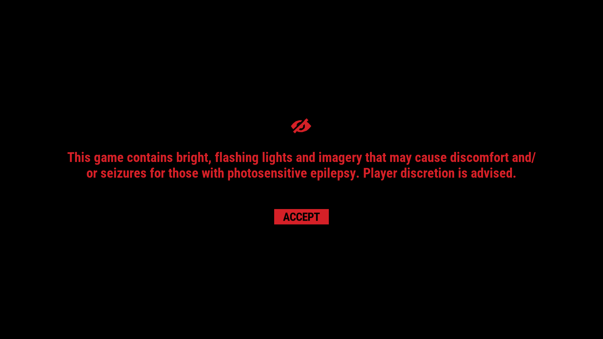 Epilepsy Warning screenshot of Reanimal video game interface.
