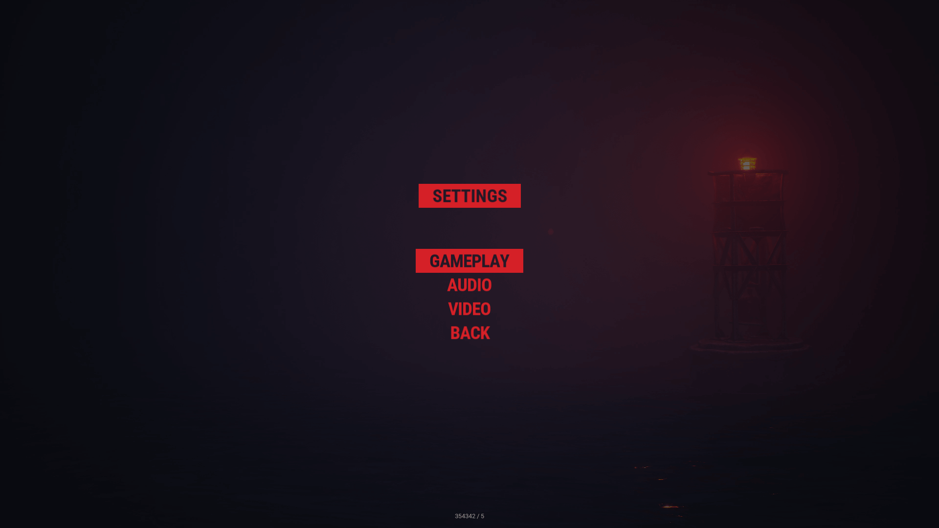 Settings screenshot of Reanimal video game interface.