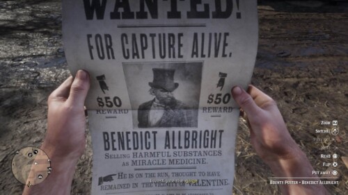 HUD screenshot of Red Dead Redemption 2 video game interface.