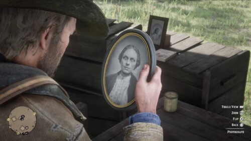 HUD screenshot of Red Dead Redemption 2 video game interface.