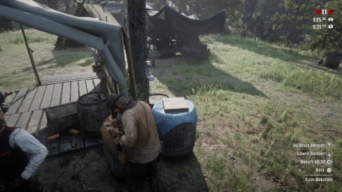 HUD screenshot of Red Dead Redemption 2 video game interface.