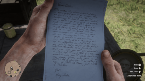 HUD screenshot of Red Dead Redemption 2 video game interface.