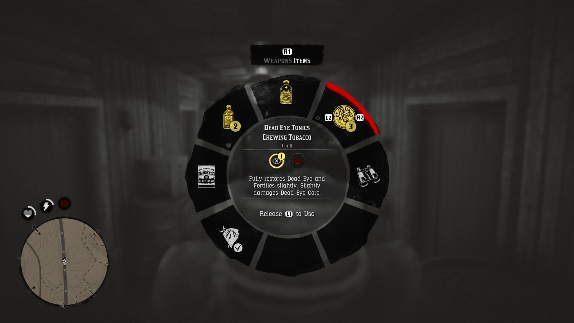 Ability Wheel screenshot of Red Dead Redemption 2 video game interface.
