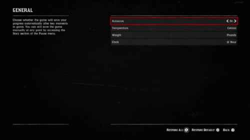 General screenshot of Red Dead Redemption 2 video game interface.