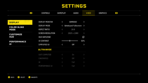 Video screenshot of Returnal video game interface.