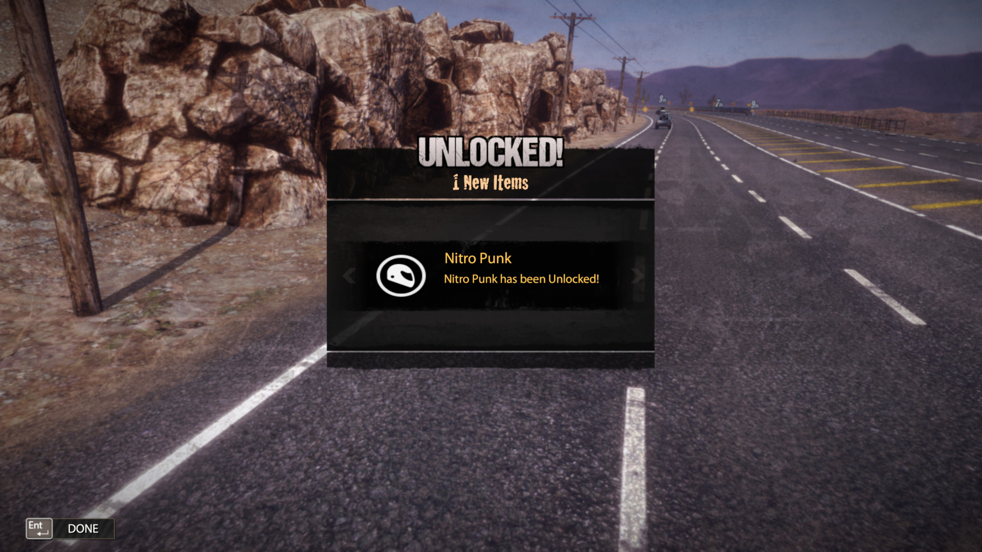 Unlocked screenshot of Road Redemption video game interface.