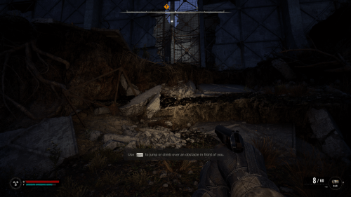 Hint screenshot of S.T.A.L.K.E.R. 2: Heart of Chornobyl video game interface.