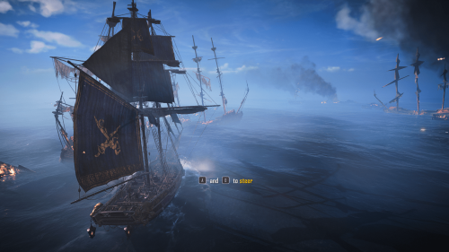 Hint screenshot of Skull and Bones video game interface.