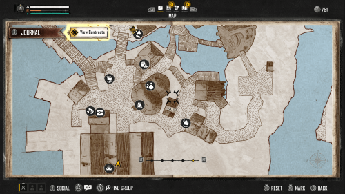 Map screenshot of Skull and Bones video game interface.