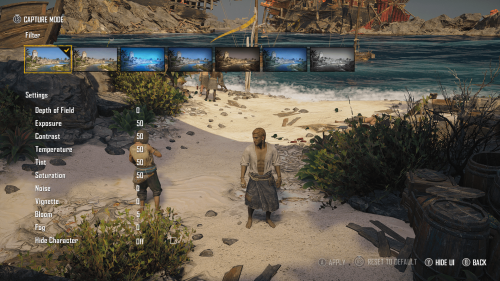 Photo Mode screenshot of Skull and Bones video game interface.