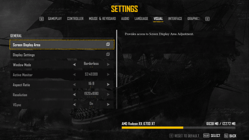 Visual screenshot of Skull and Bones video game interface.