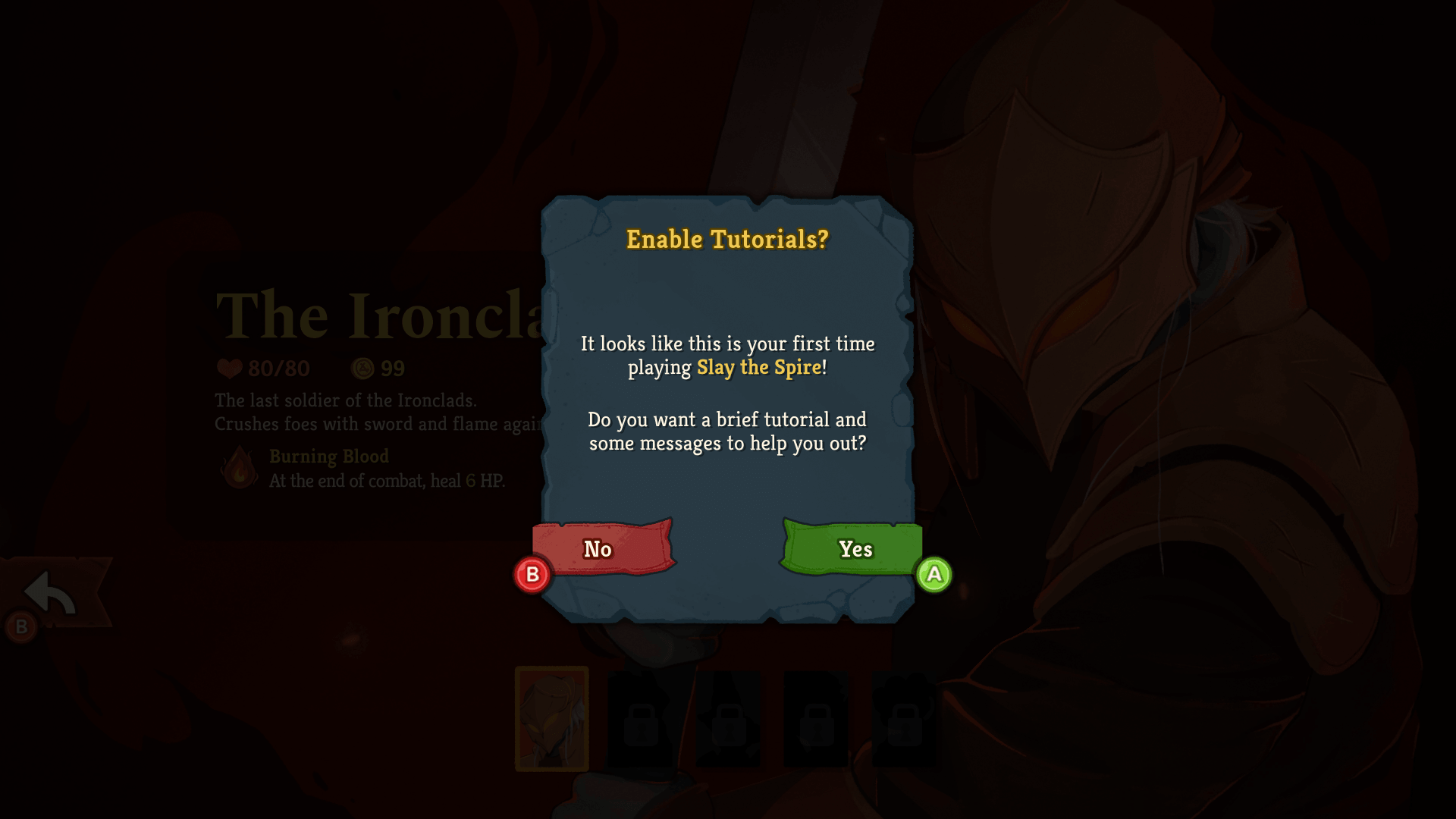 Confirmation screenshot of Slay The Spire 2 video game interface.
