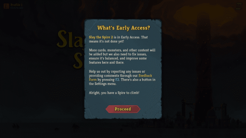 Confirmation screenshot of Slay The Spire 2 video game interface.
