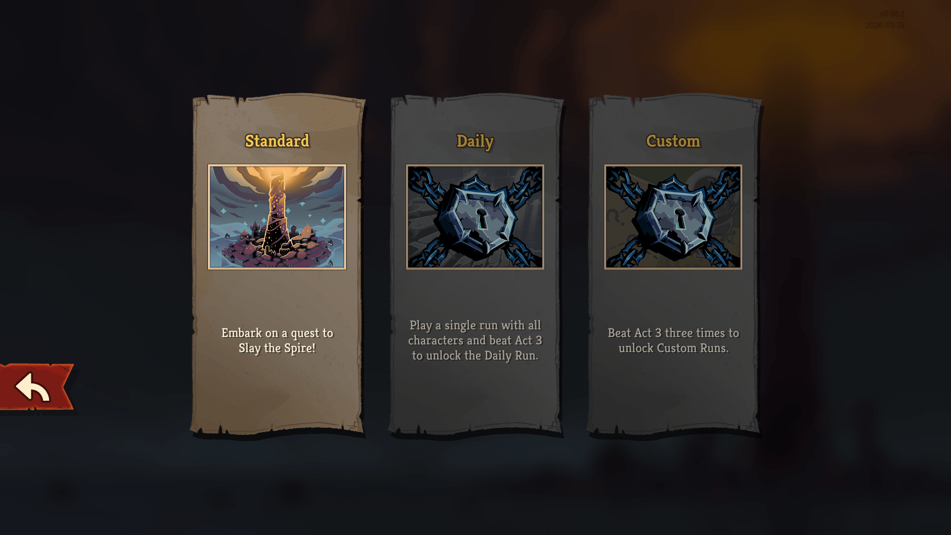 Game Mode screenshot of Slay The Spire 2 video game interface.