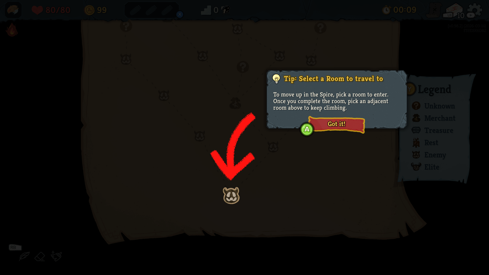 Hint screenshot of Slay The Spire 2 video game interface.