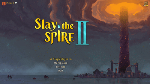 Main Menu screenshot of Slay The Spire 2 video game interface.