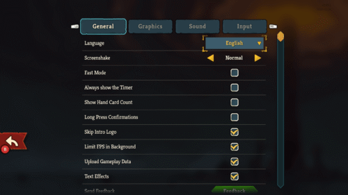 Settings screenshot of Slay The Spire 2 video game interface.
