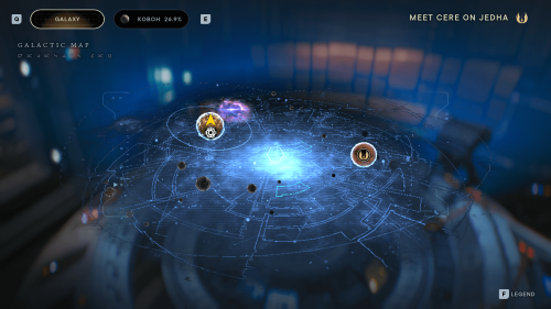 Galactic Map screenshot of Star Wars Jedi: Survivor video game interface.