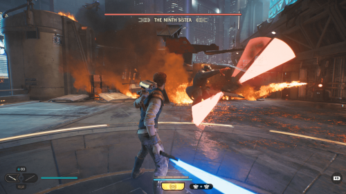 HUD Boss screenshot of Star Wars Jedi: Survivor video game interface.