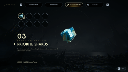 Inventory screenshot of Star Wars Jedi: Survivor video game interface.