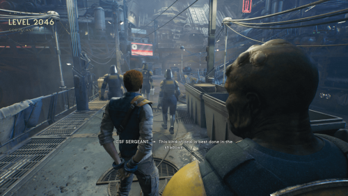 Subtitles screenshot of Star Wars Jedi: Survivor video game interface.