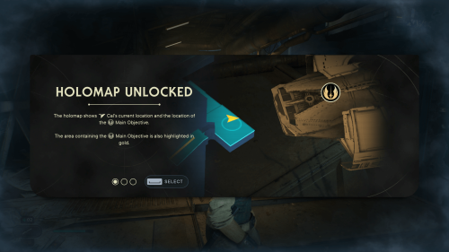 Tutorial screenshot of Star Wars Jedi: Survivor video game interface.