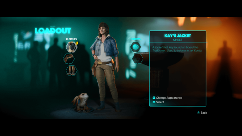 Loadout screenshot of Star Wars Outlaws video game interface.