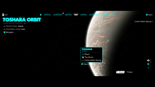 Map screenshot of Star Wars Outlaws video game interface.