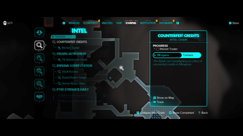 Quest screenshot of Star Wars Outlaws video game interface.