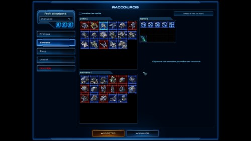 Hotkeys screenshot of Starcraft II: Legacy of the Void video game interface.