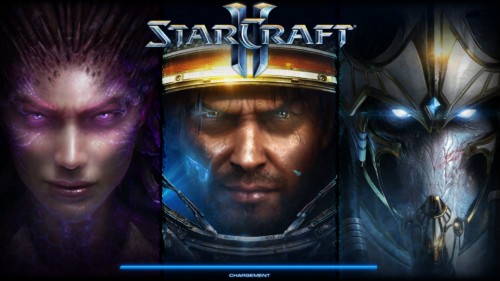 Loading screenshot of Starcraft II: Legacy of the Void video game interface.