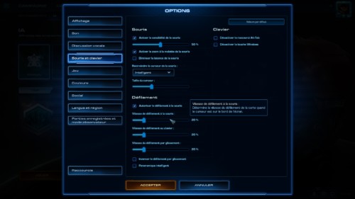 Mouse and keyboard screenshot of Starcraft II: Legacy of the Void video game interface.
