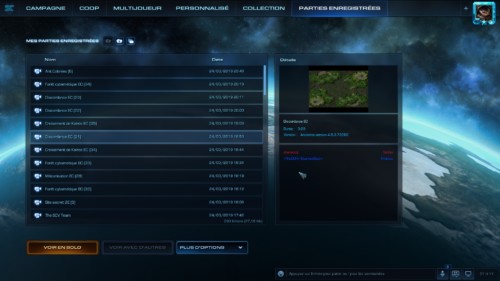 Replays screenshot of Starcraft II: Legacy of the Void video game interface.