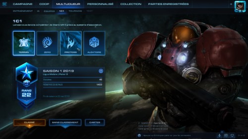 Versus screenshot of Starcraft II: Legacy of the Void video game interface.