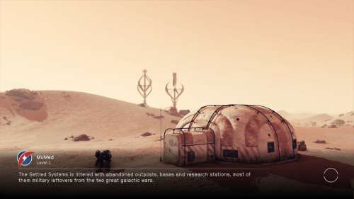 Loading screenshot of Starfield video game interface.