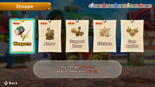 super-kirby-clash-shoppe-menu