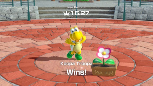 Wins screenshot of Super Mario Party video game interface.
