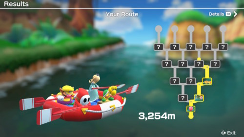 Your route screenshot of Super Mario Party video game interface.