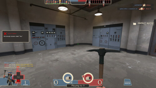 Vote failed screenshot of Team Fortress 2 video game interface.