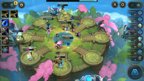 Select champion screenshot of Teamfight Tactics Mobile video game interface.