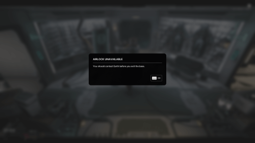 Confirmation screenshot of The Alters video game interface.