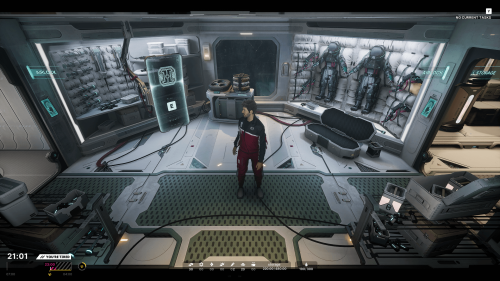 HUD screenshot of The Alters video game interface.