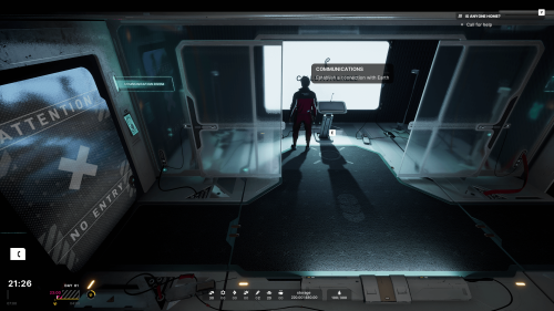 HUD screenshot of The Alters video game interface.