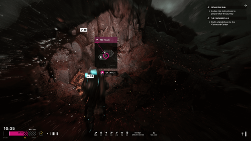 HUD screenshot of The Alters video game interface.