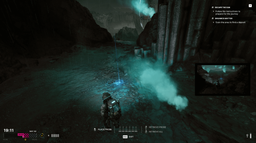 HUD screenshot of The Alters video game interface.