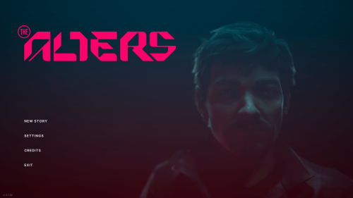 Main Menu screenshot of The Alters video game interface.