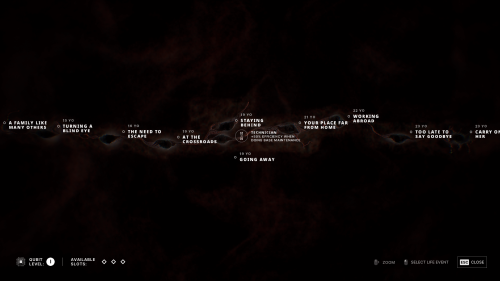 Memory screenshot of The Alters video game interface.