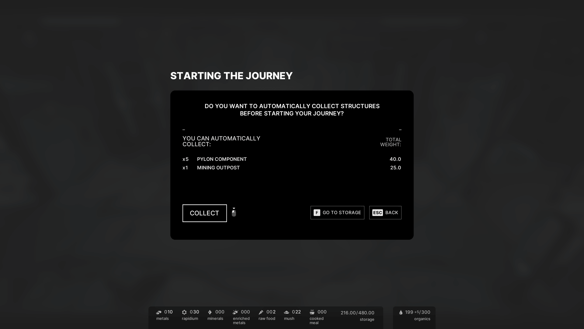 Result Screen screenshot of The Alters video game interface.