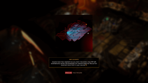 Tutorial screenshot of The Ascent video game interface.